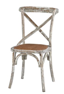 Redmond X-back White-distressed Dining Chair