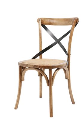 Brody X-Back Chair - Medium Brown