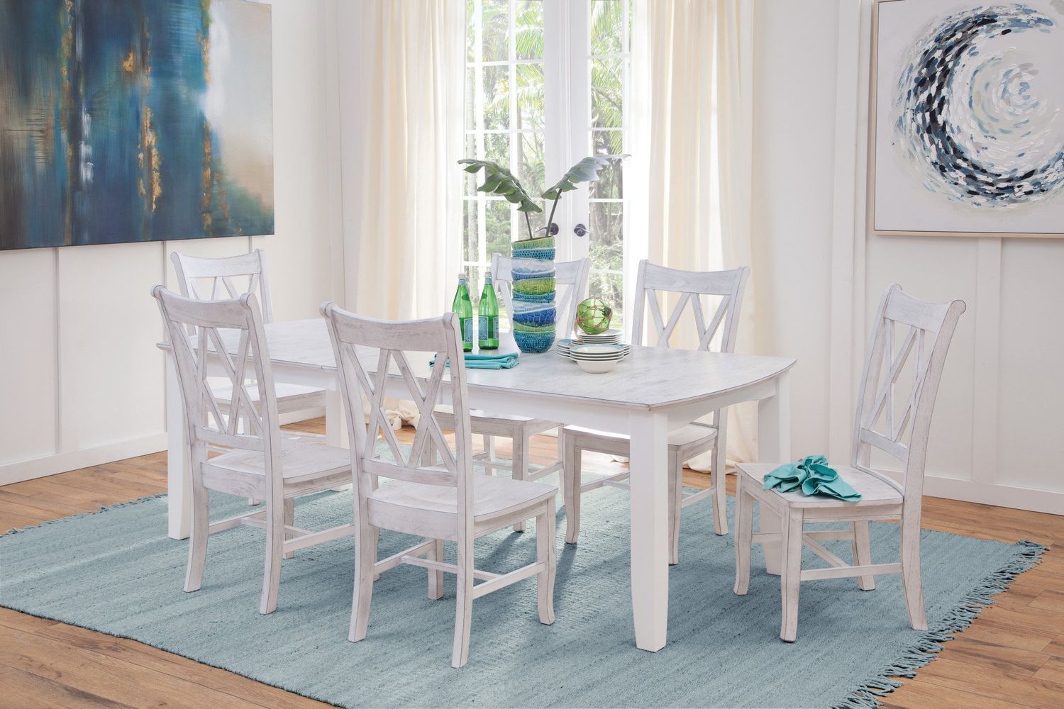 Hampton Extension Table -40&quot;W x 72&quot;L x 90L&quot; (Chalk Finish)