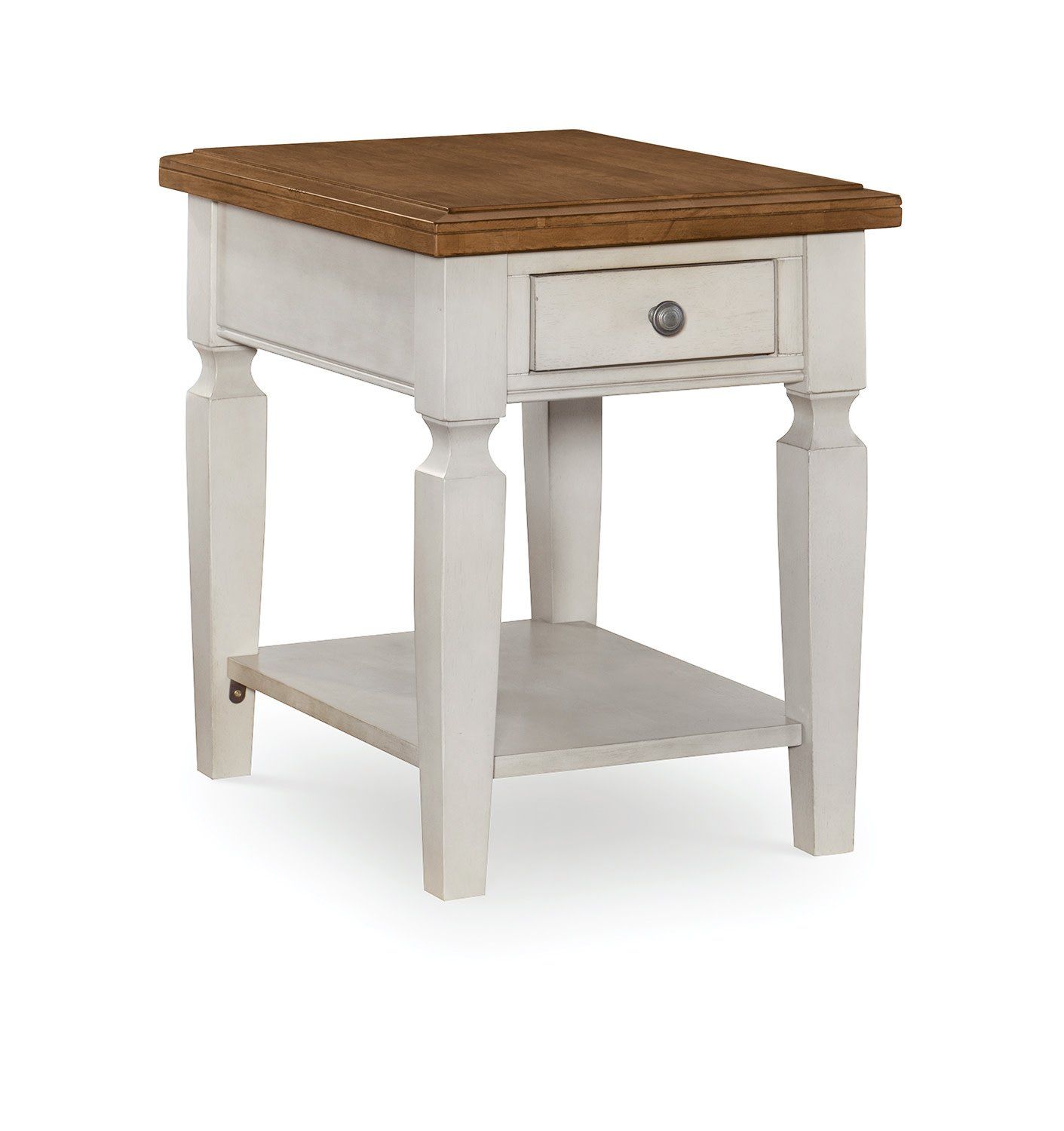 Vista End Table w/ Drawer  18&#39;&#39;W X 24&#39;&#39;D X 24&#39;&#39;H , Color: Hickory &amp; Shell