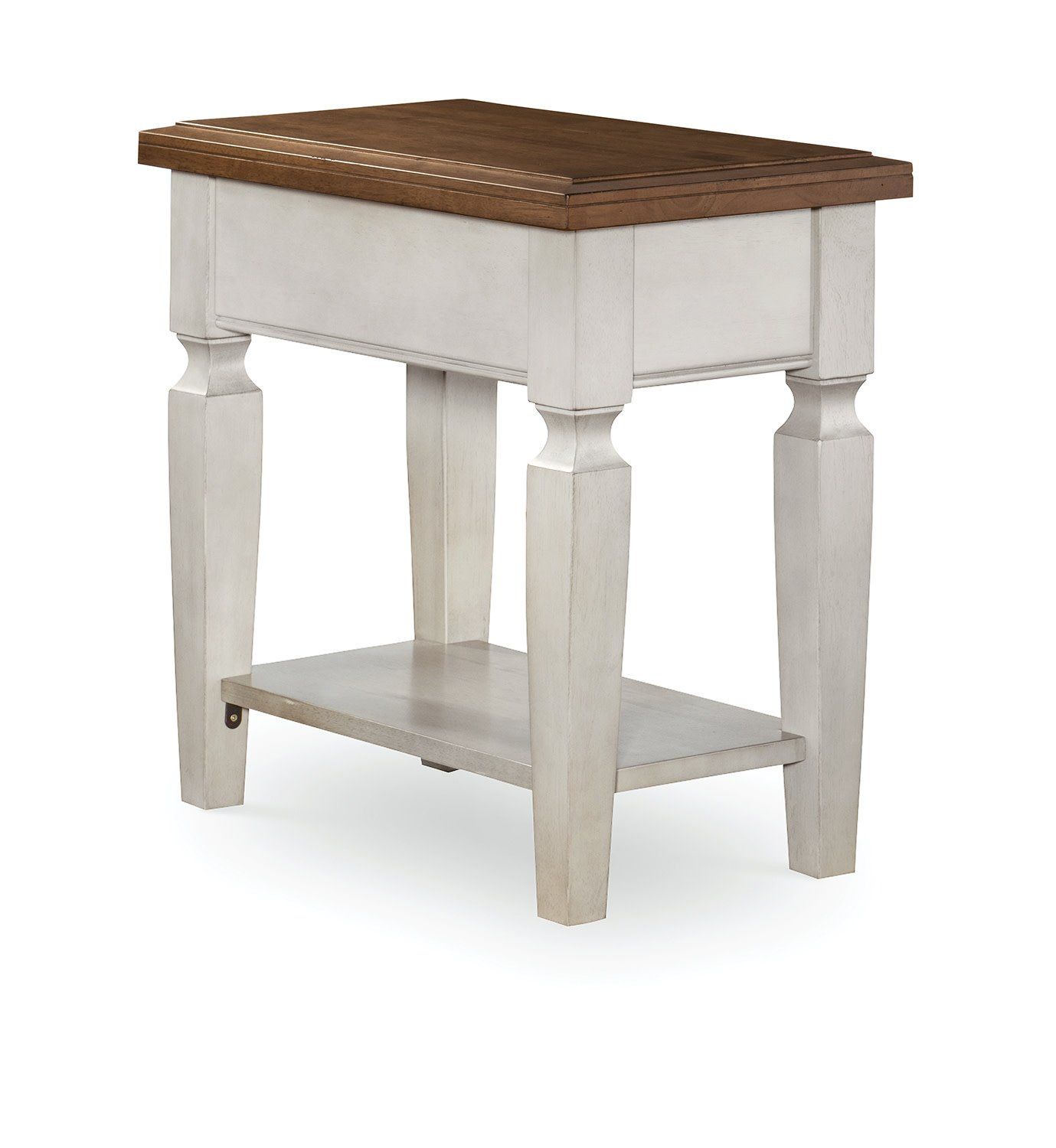 Vista Side Table  14&#39;&#39;W X 24&#39;&#39;D X 24&#39;&#39;H , Color: Hickory &amp; Shell