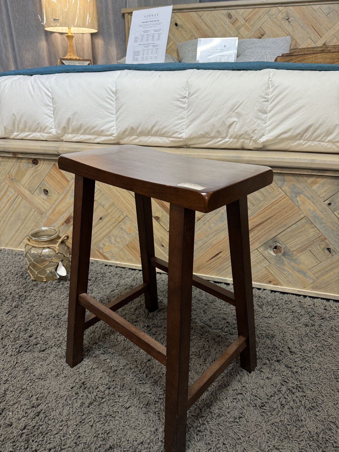 Saddle Stool, Color: Cottage Oak, Size: 24&quot; Counter-Height