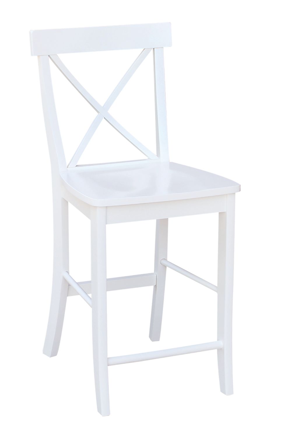 White x-Back Stool - Bar Height