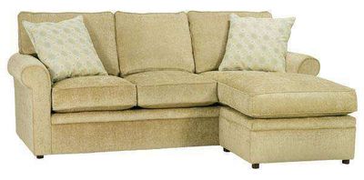 Drew Roll Arm Sofa with Floating Chaise (Specify color)
