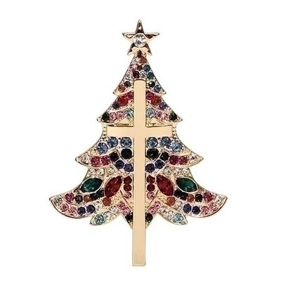 Tree with Cross Pin (gold)