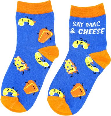 &quot;Say Mac &amp; Cheese&quot; Youth Socks (S/M)