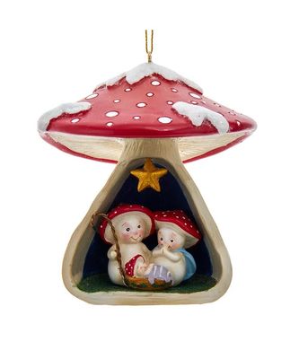 Merry Little Mushroom Nativity Ornament