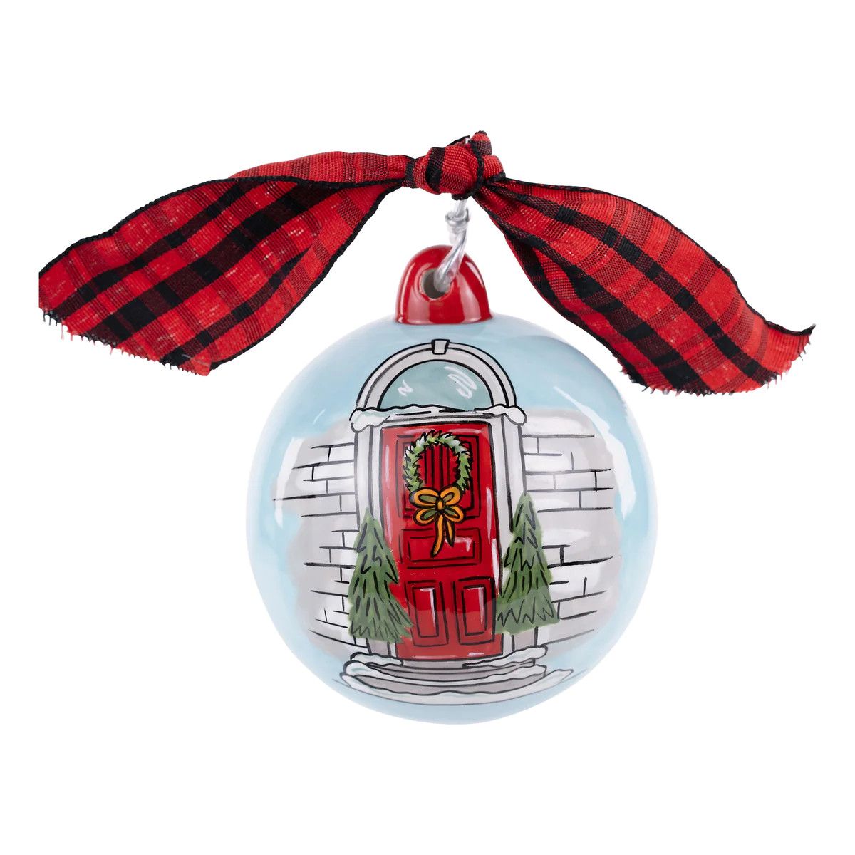 Front Door Bless This Home Ball Ornament