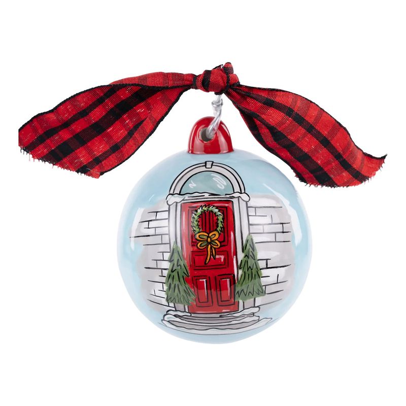Front Door Bless This Home Ball Ornament