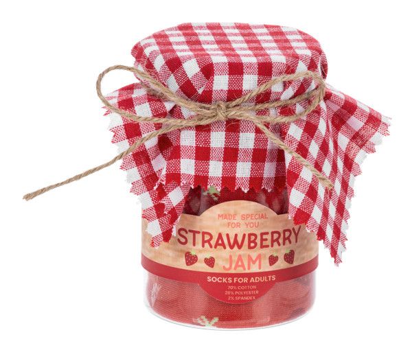 Strawberry Jam Socks in Jar