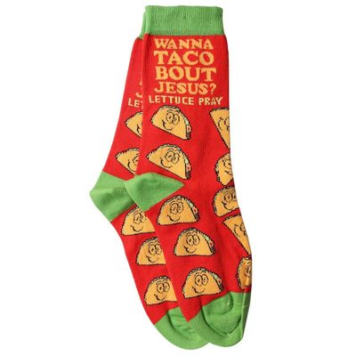&quot;Wanna Taco Bout Jesus?&quot; Socks