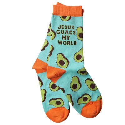 &quot;Jesus Guacs My World&quot; Socks