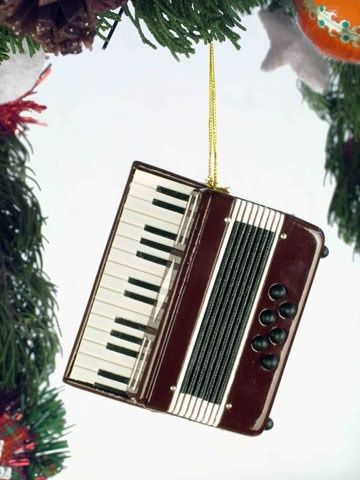 Burgundy Accordion Ornament