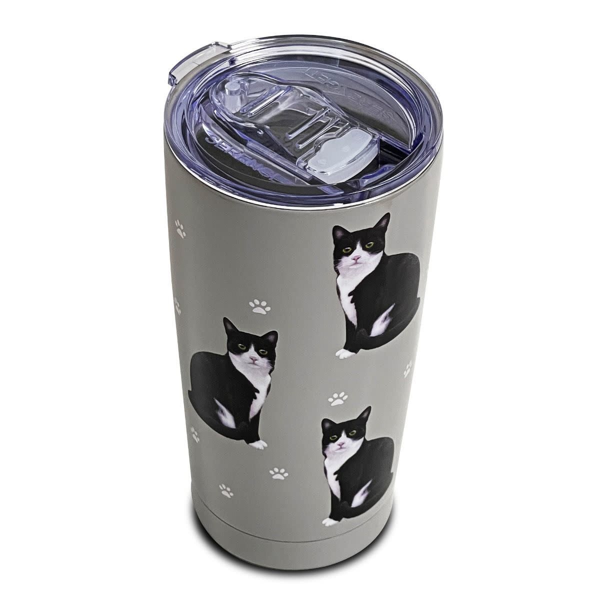 Black &amp; White Cat Tumbler