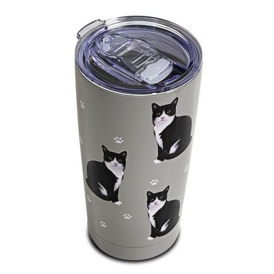 Black &amp; White Cat Tumbler