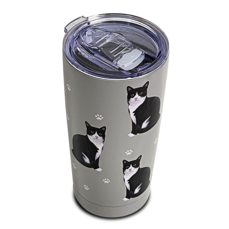 Black &amp; White Cat Tumbler