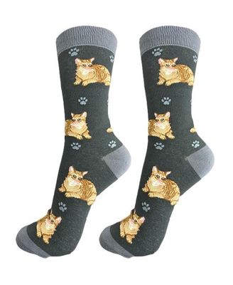 Full Orange Tabby Cat Socks