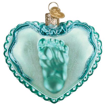 Baby Boy&#39;s Footprint Ornament