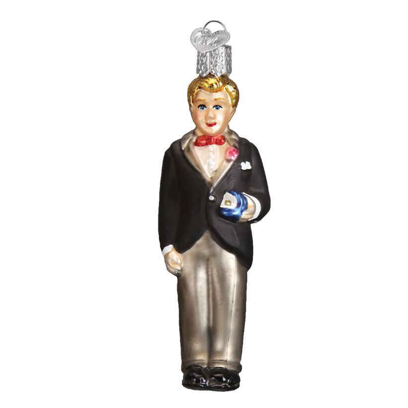 Blonde Groom Ornament