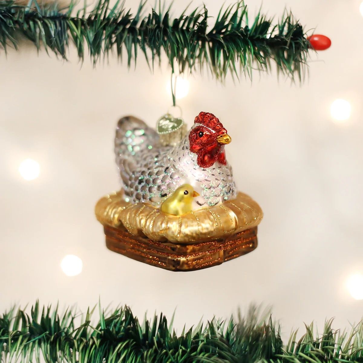 Hen on Nest Ornament