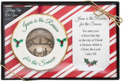 Jesus Is The Reason For The Season Photo Frame Ornament