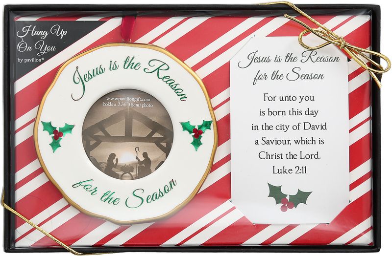Jesus Is The Reason For The Season Photo Frame Ornament