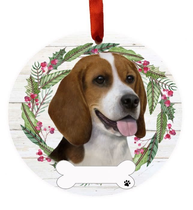 Beagle Wreath Ornament
