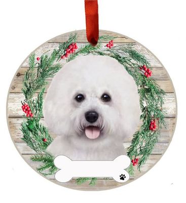 Bichon Frise Wreath Ornament