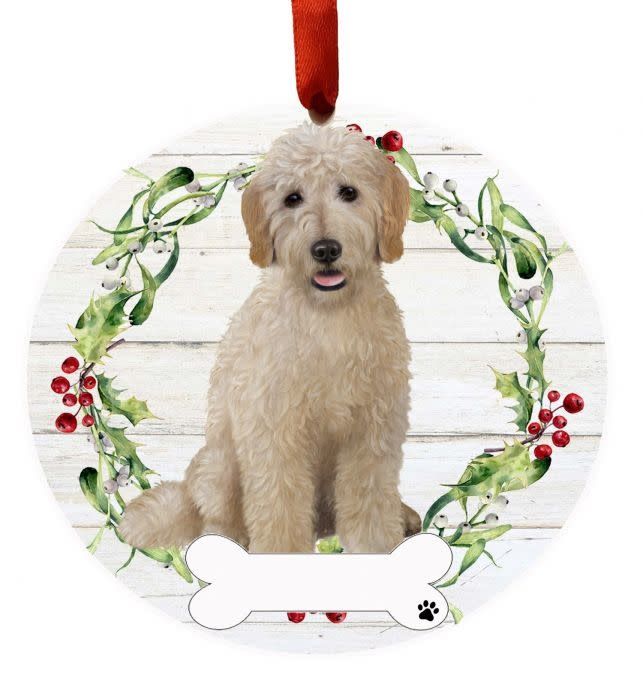 Goldendoodle Full Body Wreath Ornament