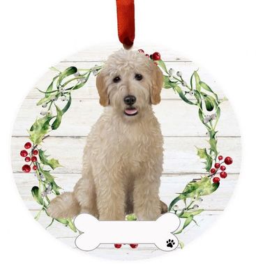 Goldendoodle Full Body Wreath Ornament
