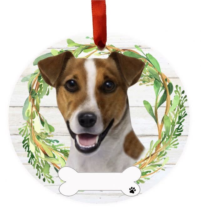 Jack Russell Wreath Ornament