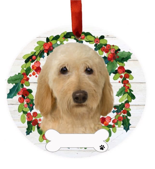 Labradoodle Wreath Ornament