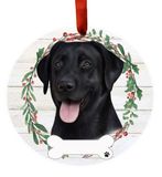 Black Labrador Wreath Ornament