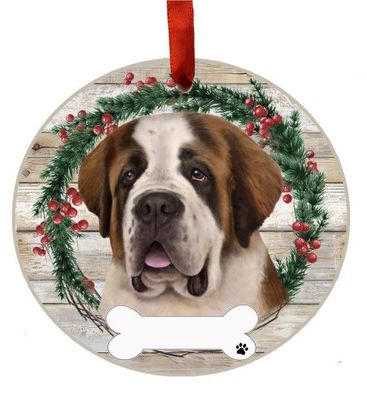 Saint Bernard Wreath Ornament