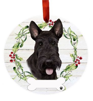 Scottish Terrier Wreath Ornament