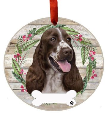 Springer Spaniel Wreath Ornament