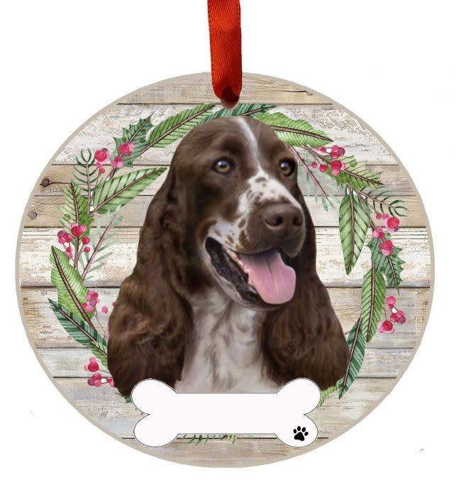 Springer Spaniel Wreath Ornament