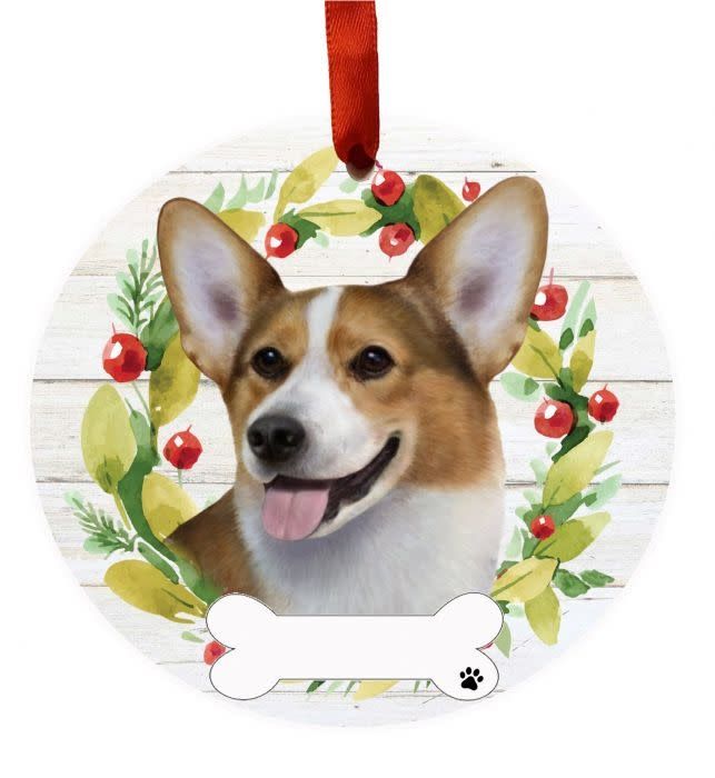 Welsh Corgi Wreath Ornament
