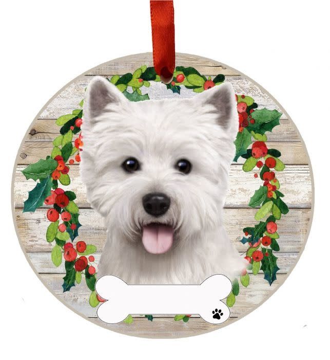 Westie Wreath Ornament