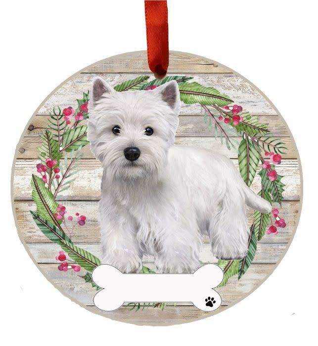 Westie Full Body Wreath Ornament