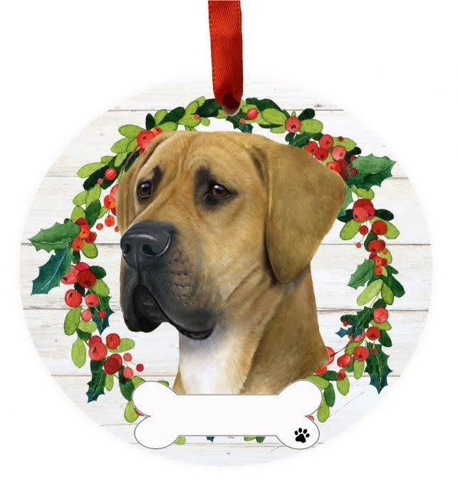 Uncropped Great Dane Wreath Ornament