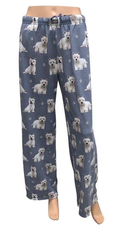 Westie Pajama Bottoms, Size: Medium