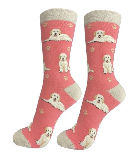 Full Body Goldendoodle Peach Socks