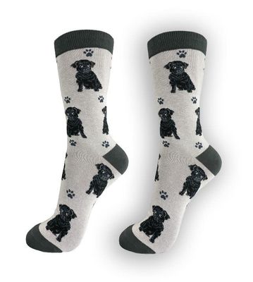Full Body Black Pug Socks