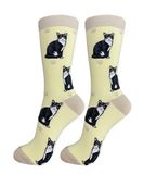 Full Body Black &amp; White Cat Socks