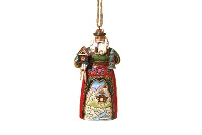 &quot;Frohe Weihnachten&quot; German Santa Ornament