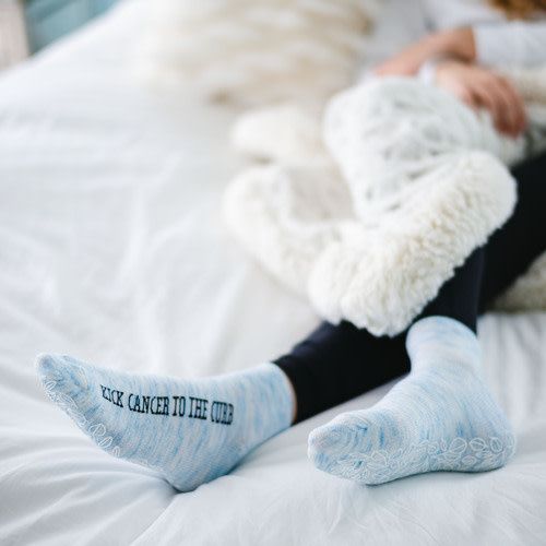 Kick Cancer to the Curb Gel Socks