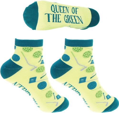 Queen of the Green Ankle Socks