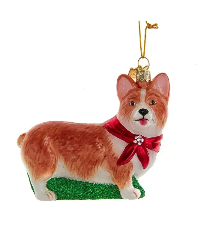 Corgi with Bandana Ornament