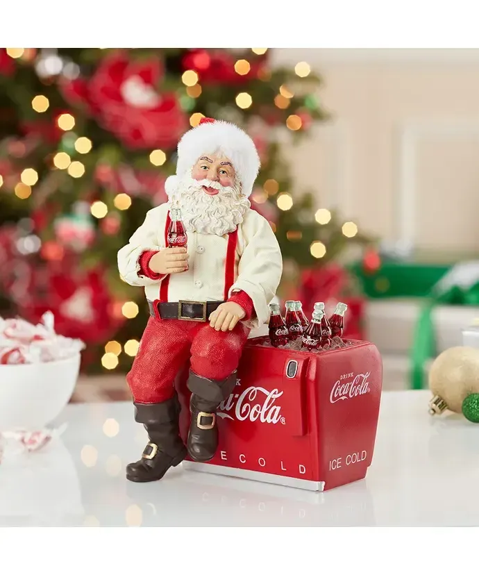 Santa on Coke Cooler